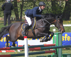 Auch Richard Robinson war in Cottbus-Sielow am Start und wurde im S-Springen am Freitag Zweiter auf Quick Lord. Foto: Jutta Wego Auch Richard Robinson war in Cottbus-Sielow am Start und wurde im S-Springen am Freitag Zweiter auf Quick Lord. Foto: Jutta Wego